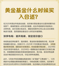 何时买入黄金投资更合适？