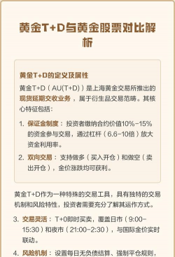 黄金T+D和现货黄金怎么选更安全？