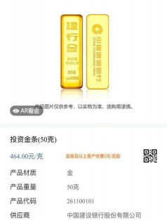 建行龙鼎金条最新价格（2025年05月24日）
