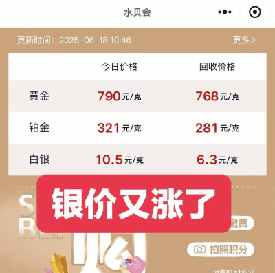 2026年水贝PT999铂金多少钱一克（2026年04月03日）参考价格