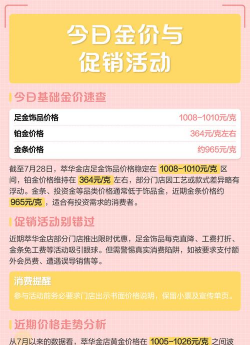 2025年07月10日萃华金店铂金最新价格多少一克