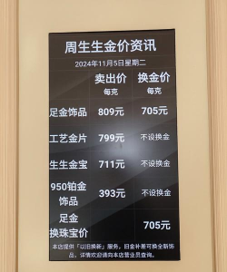 2026年05月01日周生生黄金最新价格多少一克