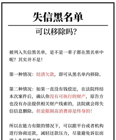 把钱还了失信能不能解除