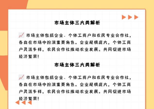 市场主体包括什么