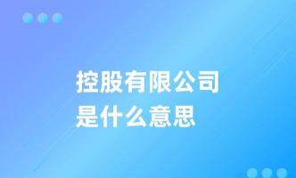 控股公司什么意思