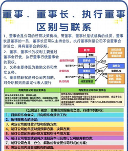 董事长和执行董事的区别