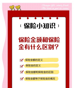 保险金额和保险费的区别