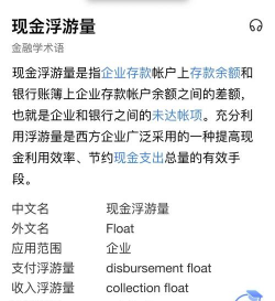 现金浮游量的定义