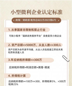小型微利企业标准是什么
