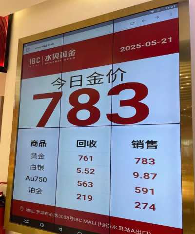 【783元/克】今日晋中回收金价是多钱一克（2025年9月2日）实时行情
