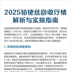 今日铂铑丝回收多少钱一克价格（2025年8月19日）