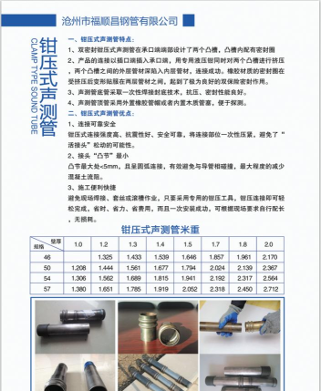 2025年03月20日钳压式声测管价格查询