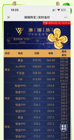 长春黄金回收现在价格多少钱一克（2025年1月13日）