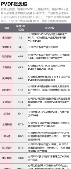 pvdf概念股是什么意思