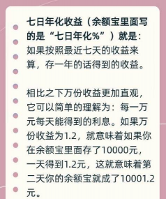 余额宝七日年化什么意思