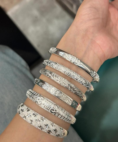 五福银镯子的寓意？