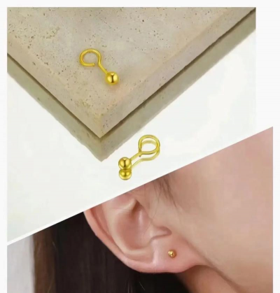 黄金耳钉可以一直戴着不取吗？