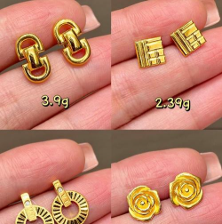 0.3g的黄金耳钉有多大？