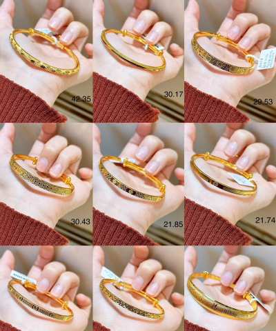 不同款式黄金手镯，开口、固口、推拉，哪种好？