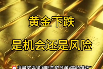 市场吓尿了？黄金逆势发光