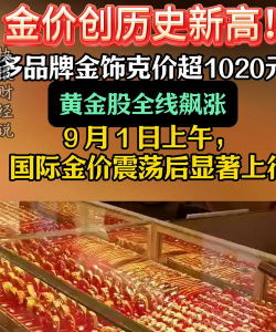 金价再突破新高！2025年10月14日金店黄金价格涨至1218元/克