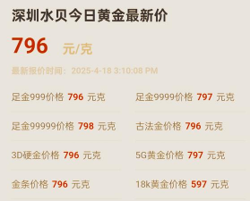 浦发投资金条今日最新价格钱一克（2025年10月16日更新）