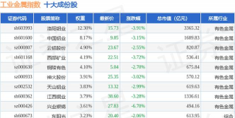 11月12日国城矿业股票下跌3.65%