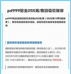 今日pd999钯金回收价格查询（2025年11月19日）