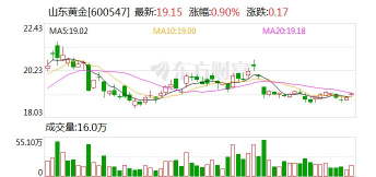 11月19日山东黄金股票融资净偿还1.21亿元
