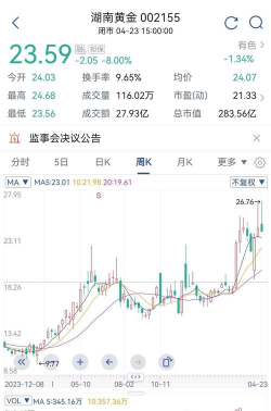 今日湖南黄金股票行情(2025年11月20日)