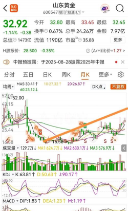 山东黄金股票12月1日主力资金净流入6520.87万元