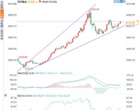美委军事对抗升级现货黄金楔形
