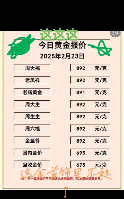 2025年12月29日金大福黄金最新价格多少钱一克