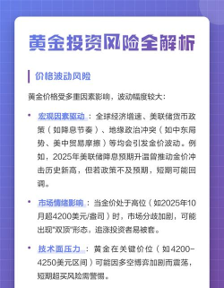 黄金投资有哪些潜在风险需警惕？