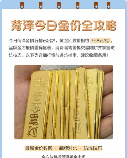 2026年01月13日菏泽黄金最新价格