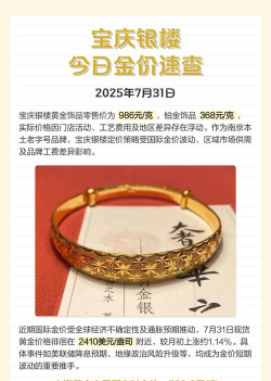 2026年04月25日宝庆银楼黄金铂金多少钱一克