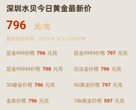 浦发投资金条今日最新价格一克（2026年04月25日更新）