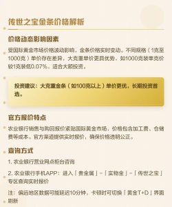 农行传世之宝今日最新价格元一克（2026年04月28日更新）