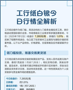 工行纸白银今日最新价格多少（2026年07月08日更新）
