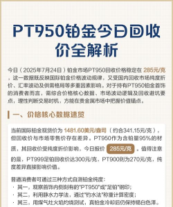 PT950铂金回收今日最新价格多少（2026年08月05日更新）