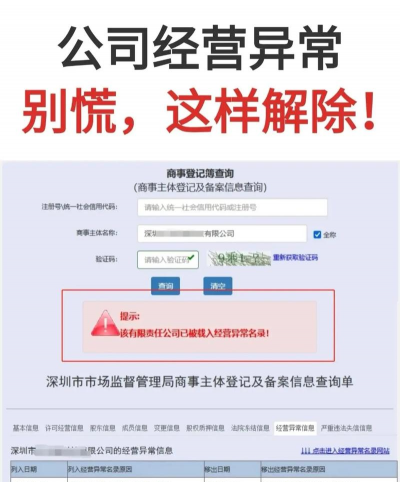 经营异常是什么意思