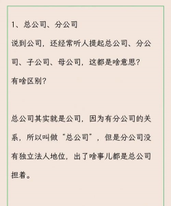 子公司和母公司的关系