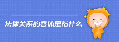 法律关系的客体的概述