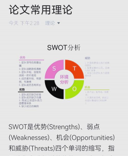 SWOT分析的应用