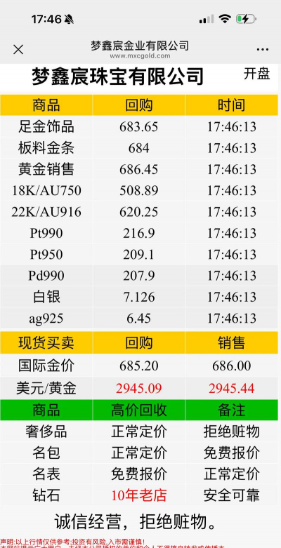 湘潭黄金高价回收！2025年3月20日今日最新报价692元/克