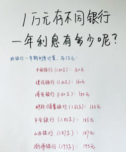 存款利率怎么算？