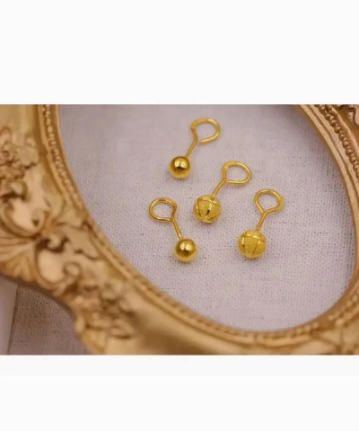 黄金耳坠怎样能结实点不掉？