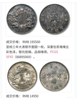 宣统三年大清银币价格(2025年11月20日)