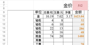 18K金价格多少钱一克（2025年12月05日）
