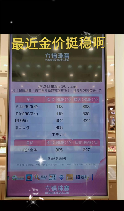 12月11日六福黄金价格报1334元/克